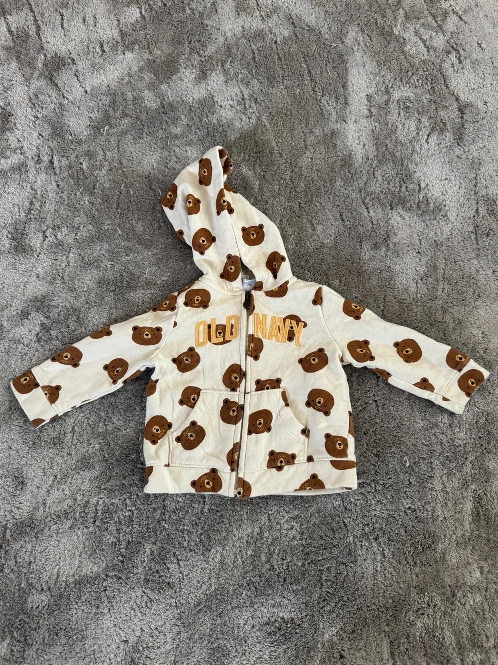 Old Navy Bear Logo Graphic Zip Hoodie